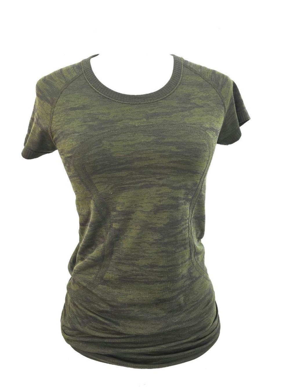 Lululemon Size 4 Green Camo Swiftly Shirt